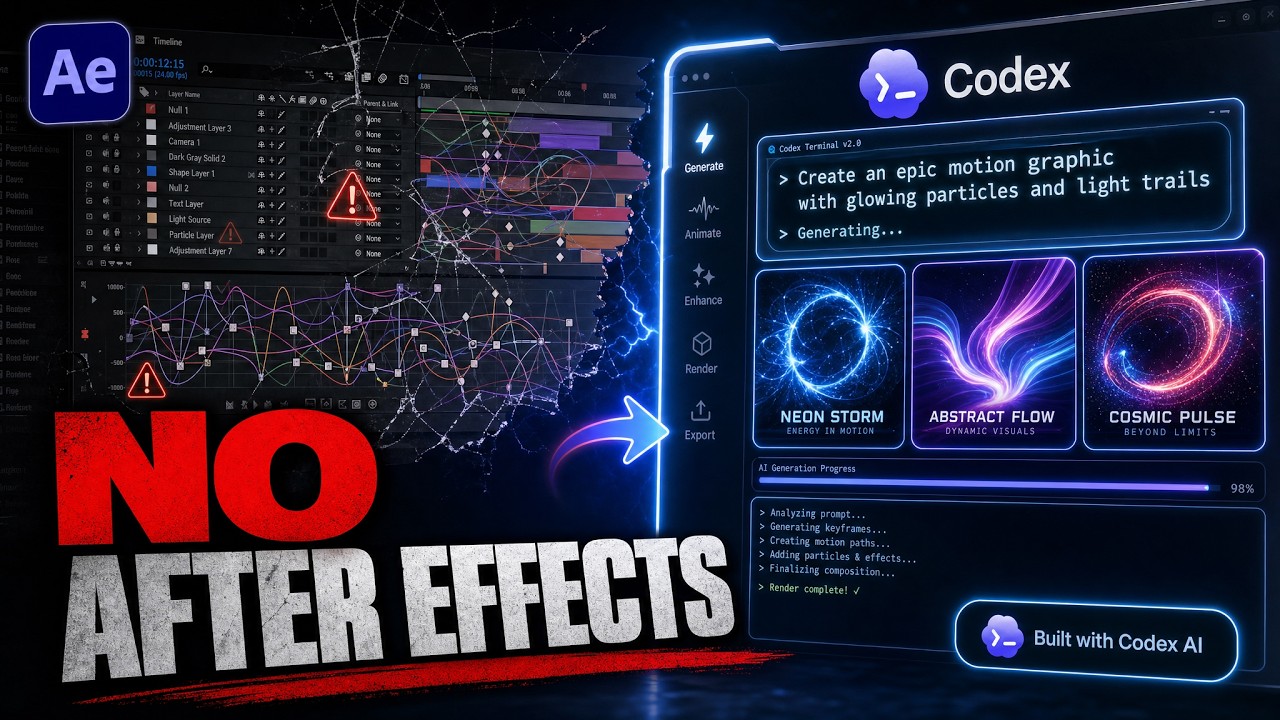 Video thumbnail for I Made Motion Graphics With Codex — No After Effects Needed