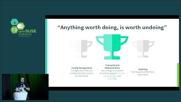 openSUSE Conference 2019 - openSUSE MicroOS