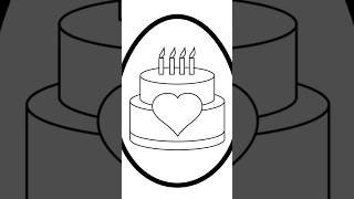 magic drawing glitter cakes 🎂🍰 coloring pages for kids - part 4 - ⭐ BIRTHDAY Candy Land Art ⭐