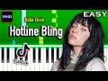 Billie Eilish - Hotline Bling TikTok Version - EASY Piano Tutorial