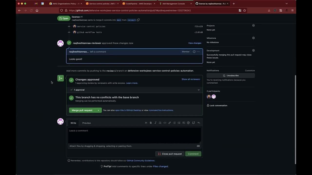 Deploy AWS Service Control Policies from GitHub using CDK Pipelines