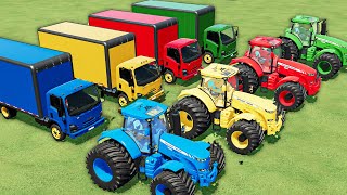 Giant Tractor Of Colors Massey Ferguson Tractors Isuzu Loaders Silage Baling Load Fs22