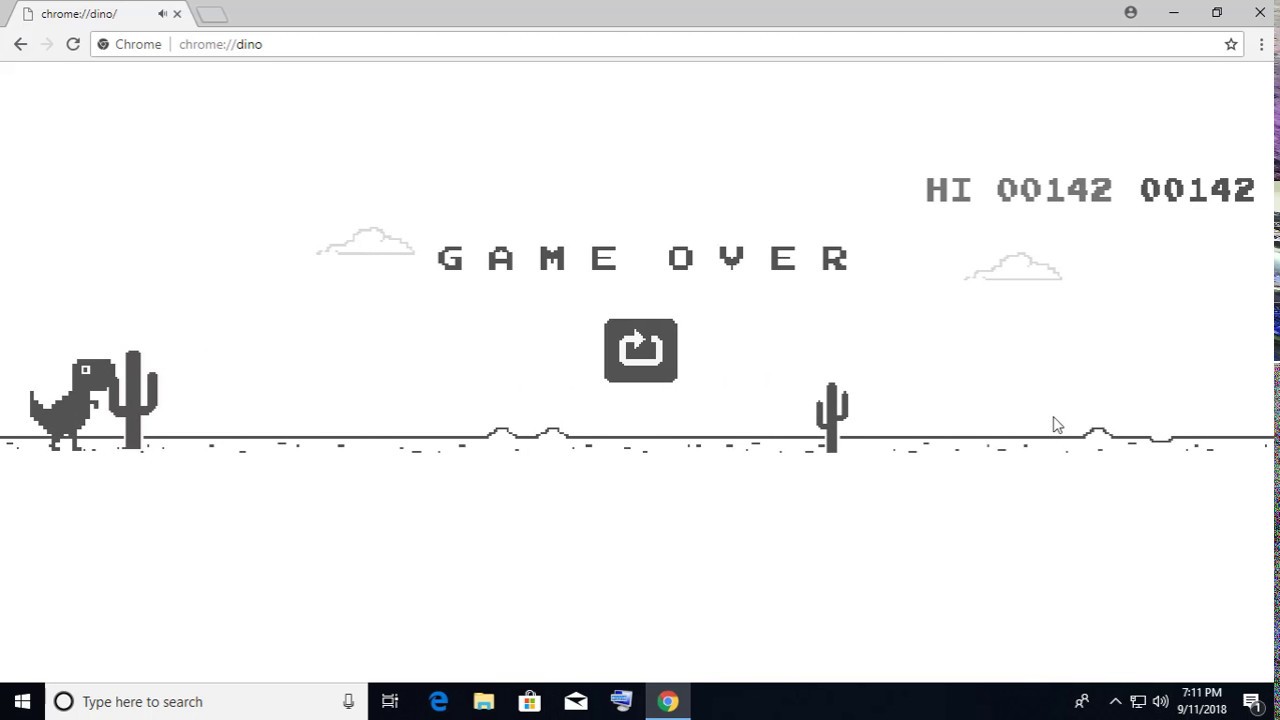 Chrome has a hidden T-Rex dinosaur game only for offline mode. But now, you  can enjoy it any time!