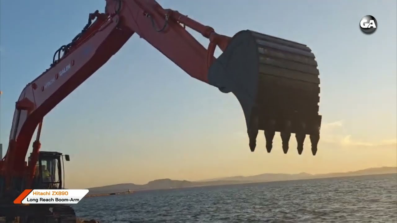 Hitachi ZX890 Long Reach Boom-Arm in Operation | Galen Group - YouTube