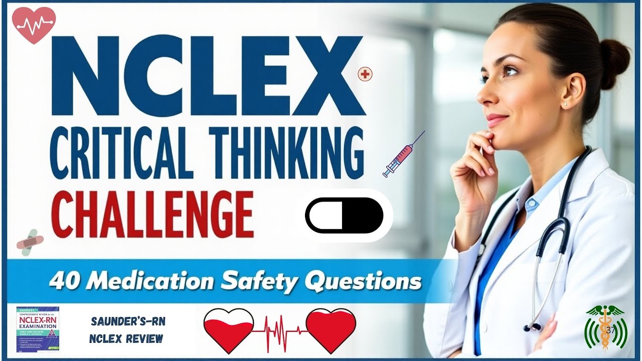 Задание на развитие критического мышления для экзамена NCLEX: Сможете ли вы ответить на 40 вопрос...