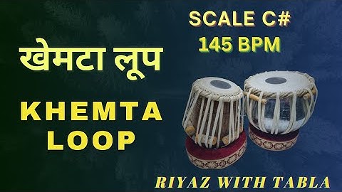Khemta Loop 6 Beats | खेमटा लूप | C# Kali 1 | 145 BPM #riyazwithtabla