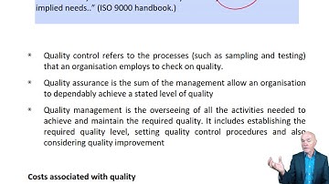 Process Technology and Quality control - CIMA E1 Operational Level
