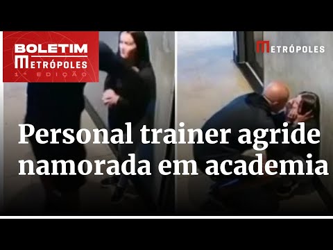 Personal trainer é flagrado dando s0c0 na namorada em academia | Boletim Metrópoles 1º