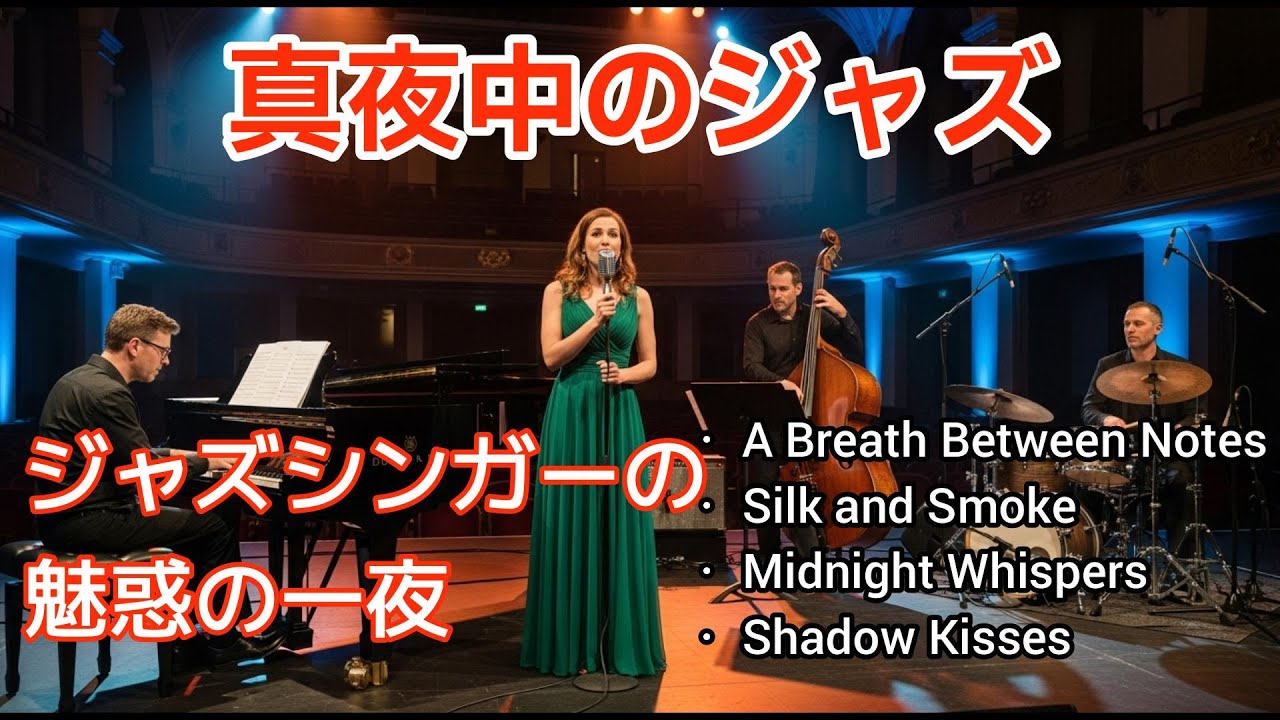 AI 【真夜中のジャズ】ハスキーボイスが響く女性ジャズシンガーの魅惑