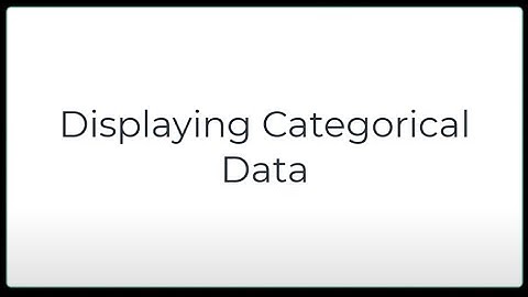 Displaying Categorical Data