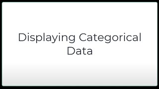 Displaying Categorical Data
