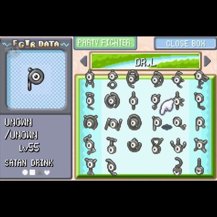 FireRed hack: - Pokemon Unown