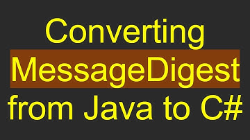 Converting MessageDigest from Java to C#