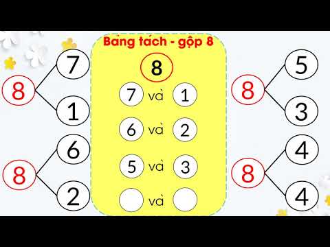 LỚP 1 - Tuần 8: TOÁN: SỐ 8