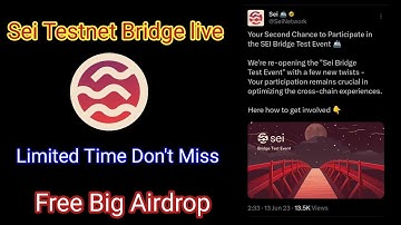 Sei testnet bridge live || Sei Bridge