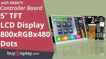 5 inch TFT LCD Display Touch Screen w/RA8875 Controller Board,800x480 Pixel I2C/SPI Interface