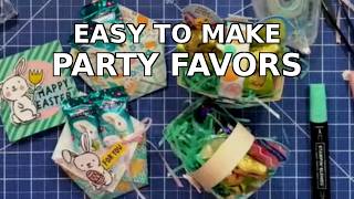 Adorable Easter Party Favors: Tiny Basket + Origami Cup + Mini Card
