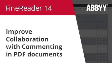 FineReader 14 How To: Improve Collaboration with Commenting in PDF documents