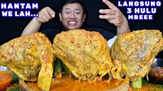 GARES HULU EMBE SEKALIGUS 3 ⁉️ MUKBANG GULAI HULU EMBE PEDAS LALAPAN MENTAH SAMBEL KECAP
