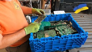 Make big money with ewaste - sorting circuit boards and other ewaste