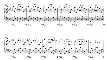 Carol of the Bells - Advanced intermediate piano // Sheet Music - Score