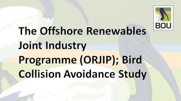 #BOU2015 - Robin M. Ward; The Offshore Renewables Joint Industry Programme; Bird collision