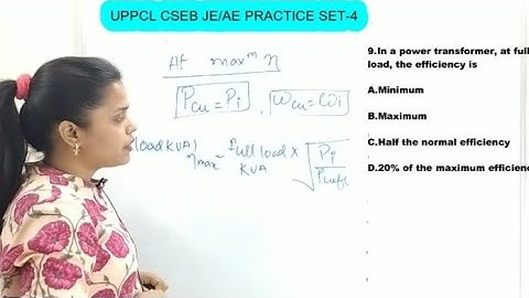 UPPCL JE I AE I CSEB I PRACTICE SET-4 I ELECTRICAL I MCQ I DETAILED SOLUTIONS I BY MANISHA MAM
