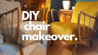 DIY Sessel neu beziehen / Chair makeover.