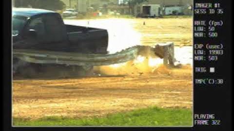 SoftStop Guardrail Crash Test 3-35 with Pickup