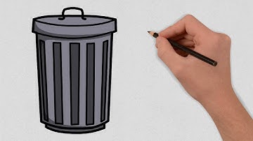 How to draw a Trash Can Step by Step | Easy Trash Can Drawing Lesson | Drawing Tutorial