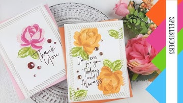 Spellbinders | Stylish Script Collection | DIY card by Tina Smith