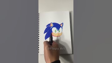 Drawing Sonic With Posca Markers! “Sonic Frontiers” #shorts