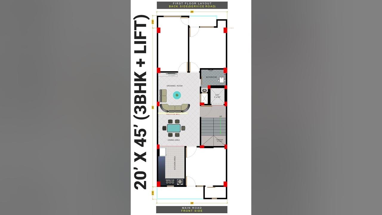 20x45-house-plan-3bhk-with-lift-vaastu-floor-plan