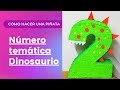😀🦖 Como hacer una piñata de cartón 🪅🎉 Numeros 3D dinosaurio 🎈Como hacer un tambor para piñata