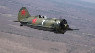 Единственный в РФ истребитель И-16 времен ВОВ - тренировочный полет перед 9 Мая