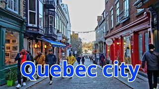 Walking in Quebec city | Petit Champlain | Red Door GOBLIN | Old Quebec | Tour 2023 [UHD]