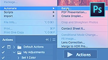How to use Automate Batch Action in Photoshop