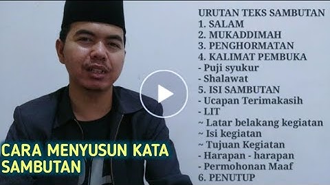 CARA MENYUSUN KATA SAMBUTAN KETUA PANITIA