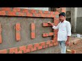 Compound wall Brick work design making process