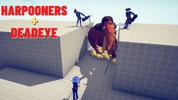 HARPOONERS + DEADEYE vs EVERY FACTION - COMBO!!! - Totally Accurate Battle Simulator TABS