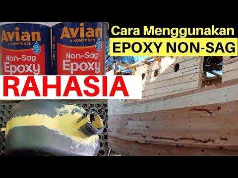 Cara membuat dan pengaplikasian lem dempul epoxy non sag, terdiri dari resin dan hardener Resin hard. 