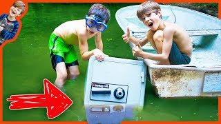 ABANDONED SAFE FOUND IN OUR NEIGHBOR'S POND! (LOOKS JUST LIKE CARTER SHARER SAFE)  The Adventurers