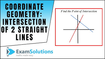 Coordinate geometry : Intersection of 2 straight lines : ExamSolutions