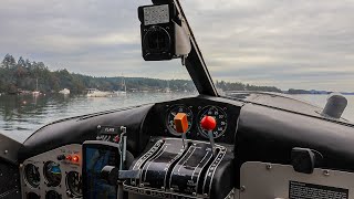 Takeoff from Ganges Harbour, Salt Spring Island Onboard Harbour Air DHC-2 Beaver | Cockpit View