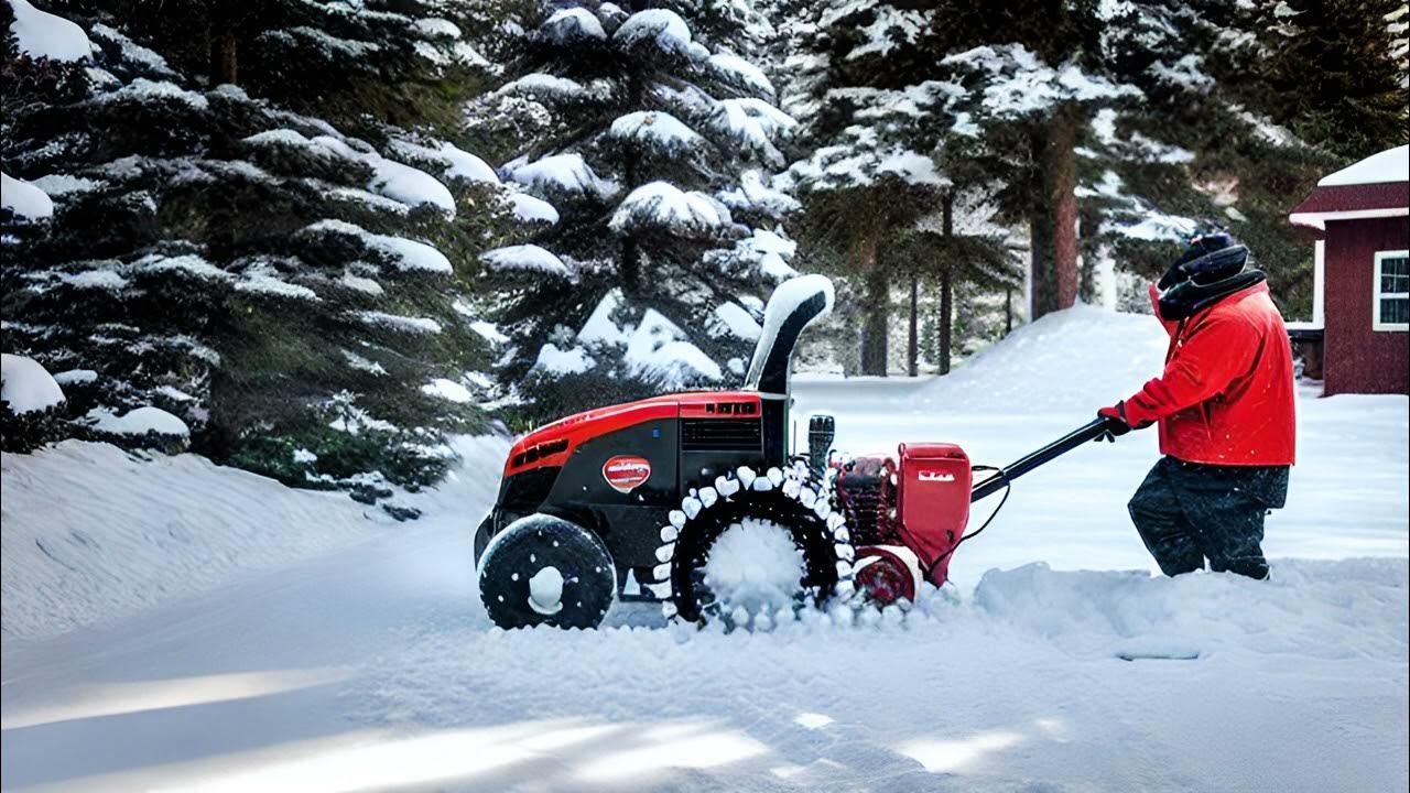 Snow Blower Start Up, Idle, and Operate Winter Sound Effect No