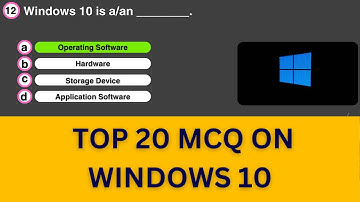 Top 20 MCQ On Windows 10 I For Grade -3