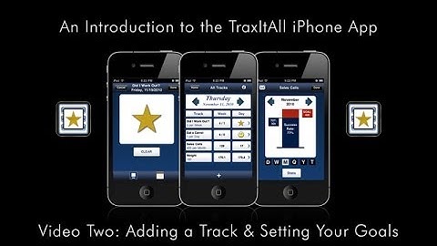 Intro to the TraxItAll iPhone App Video #2: Creating a New Track and Setting Your Goals in TraxItAll