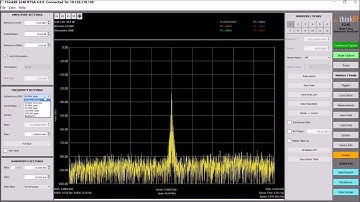 Video 2 of 3 ThinkRF S240 Real Time Spectrum Analysis Software - Basic Settings and Cursors