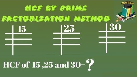 Find HCF by Prime Factorization Method in Urdu, HCF of 15 25 and 30