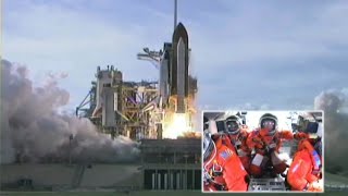 Astronauts Laughing as they Launch to Space (Atlantis STS-122)